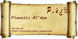 Plavsitz Édua névjegykártya